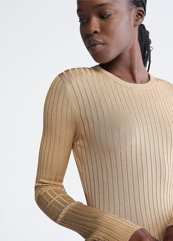 Кофейное кэжуал платье Calvin Klein однотонное