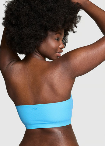 Блакитний балконет бюстгальтер Victoria's Secret без кісточок поліамід