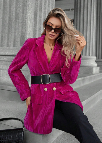 Розовый женский жакет SHEIN однотонный - всесезон