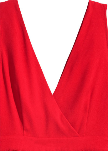 Червона кежуал сукня кльош H&M однотонна