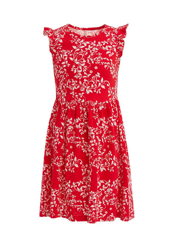 Красное кэжуал платье клеш DeFacto