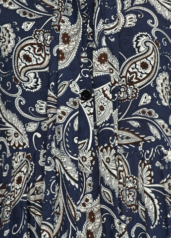 Темно-синее кэжуал платье Bon Voyage с орнаментом