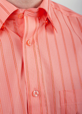 Персиковая кэжуал рубашка в полоску Framzoni с длинным рукавом