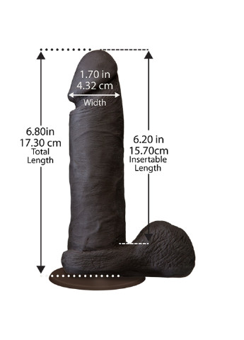 Фаллоимитатор The Realistic Cock 6 inch Black - ULTRASKYN, Vac-U-Lock, диаметр 4,3см Doc Johnson (254885506)