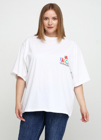 Белая летняя футболка Fransa