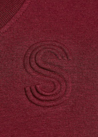 Свитшот Saucony - Прямой крой однотонный бордовый кэжуал, спортивный хлопок - (276057636)