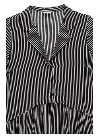 Чорно-білий кежуал сукня а-силует Vila в смужку