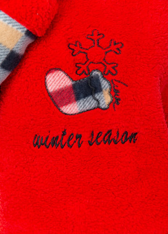Красная зимняя пижама (свитшот, брюки) Ager