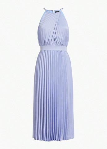 Бузкова коктейльна сукня кльош, плісована SHEIN однотонна