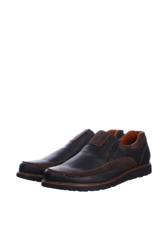 Кэжуал темно-коричневые мужские туфли Berg на резинке