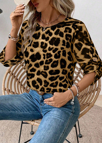 Коричневая блуза SHEIN