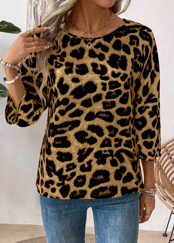 Коричневая блуза SHEIN