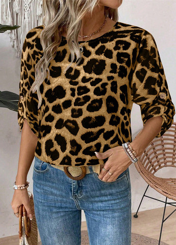 Коричневая блуза SHEIN