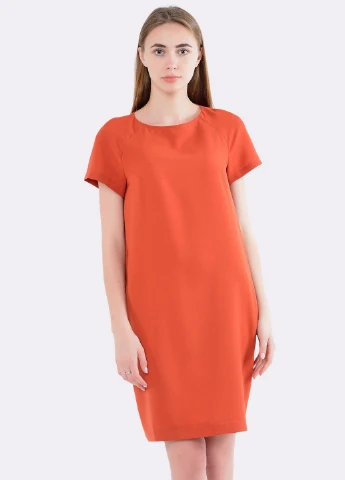 Теракотова кежуал сукня Cat Orange однотонна