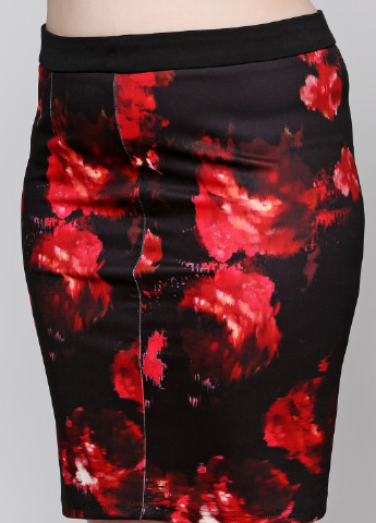 Черная кэжуал цветочной расцветки юбка Articles мини