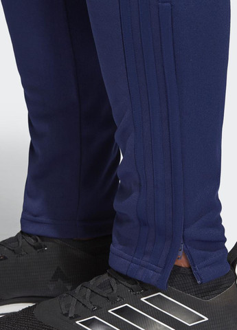 Синие спортивные демисезонные зауженные брюки adidas