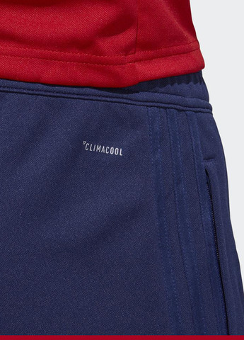 Синие спортивные демисезонные зауженные брюки adidas