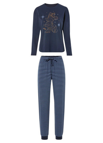 Темно-синя всесезон піжама (лонгслів, штани) лонгслів + брюки Disney