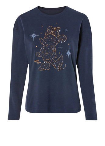 Темно-синя всесезон піжама (лонгслів, штани) лонгслів + брюки Disney