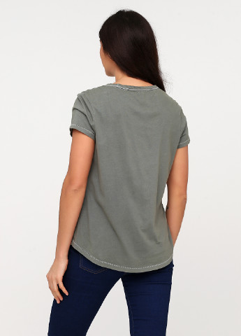 Хаки (оливковая) летняя футболка Gap