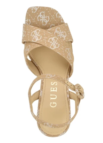 Бежевые босоножки Guess с ремешком