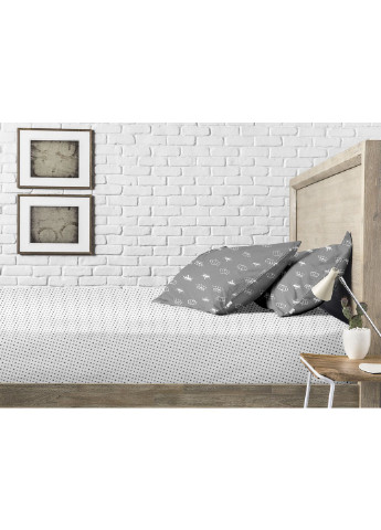 Простынь на резинке 180х200х20 DOTS GREY WHITE Cosas DotsGreyWhite_180х200х20 (250319065)