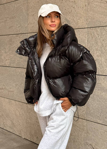 Черная зимняя куртка куртка-трансформер No Brand