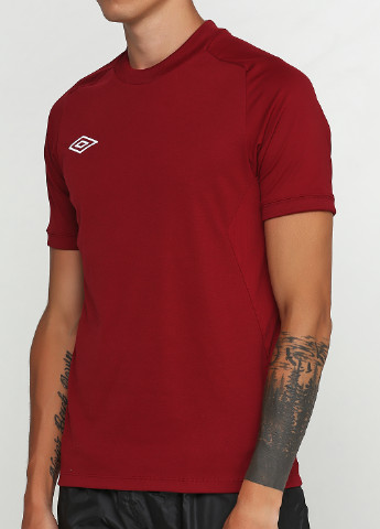 Бордовая футболка с коротким рукавом Umbro
