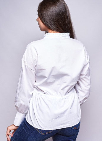 Белая классическая рубашка однотонная Madoc Jeans