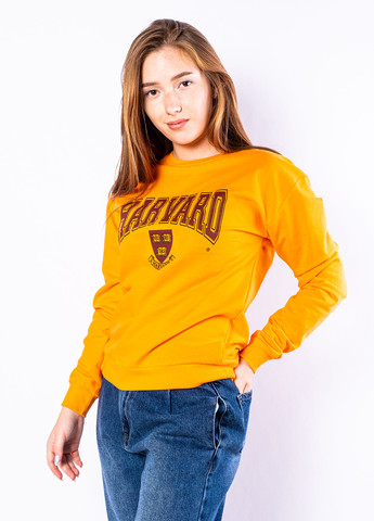 Помаранчевий світшот Time of Style напис без декору (279005320)