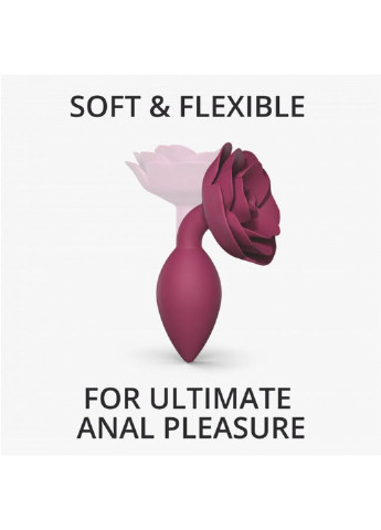 Силиконовая анальная пробка OPEN ROSES M SIZE - PLUM STAR Love To Love (254973581)