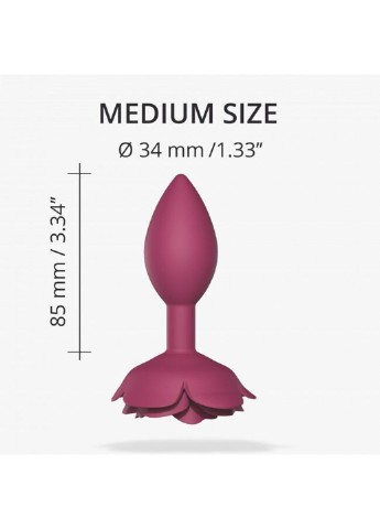 Силиконовая анальная пробка OPEN ROSES M SIZE - PLUM STAR Love To Love (254973581)