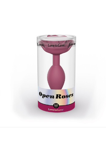 Силиконовая анальная пробка OPEN ROSES M SIZE - PLUM STAR Love To Love (254973581)