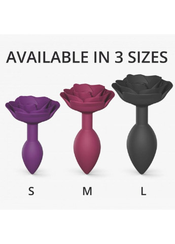Силиконовая анальная пробка OPEN ROSES M SIZE - PLUM STAR Love To Love (254973581)