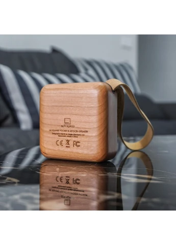 Блутуз-колонка "MI SQUARE" 3 Ватта; дерево вишня Gingko G005CH (219327789)