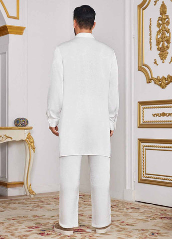 Белый демисезонный костюм (рубашка, брюки) брючный SHEIN