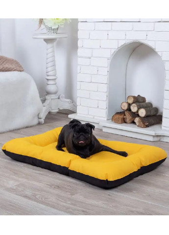 Лежак лежанка для котів та собак спальне місце 70х50х20 см (13568-Нов) Жовтий з чорним Francesco Marconi (250544577)