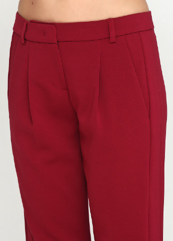 Красные демисезонные брюки Emporio Armani