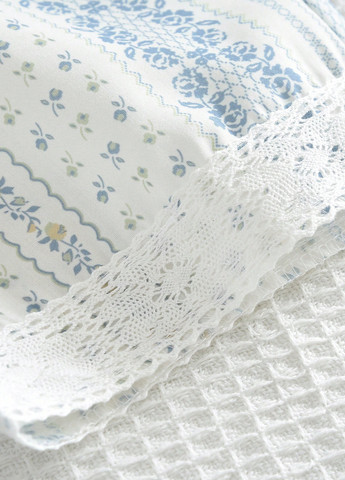 Молочний літній костюм (блуза, штани) SHEIN