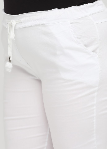 Белые кэжуал летние зауженные брюки Moda Italia