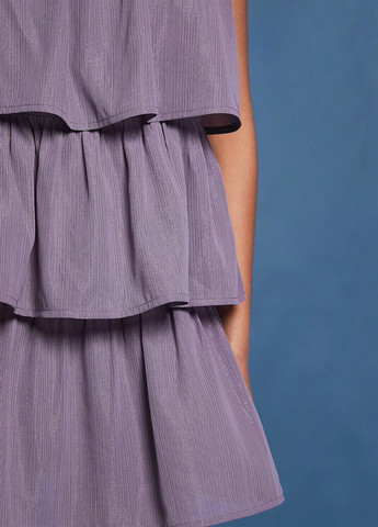 Фиолетовое вечернее платье а-силуэт SHEIN однотонное