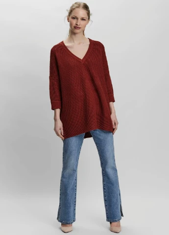 Терракотовый демисезонный свитер Vero Moda