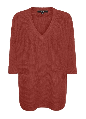 Терракотовый демисезонный свитер Vero Moda