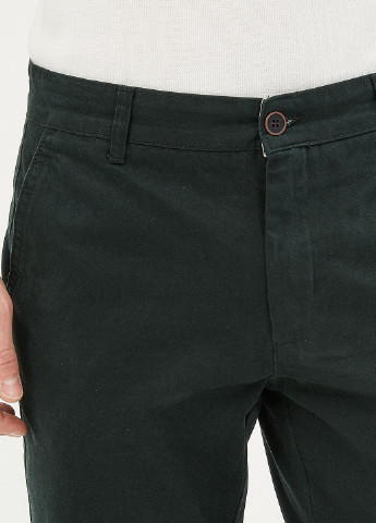 Темно-зеленые демисезонные зауженные брюки KOTON