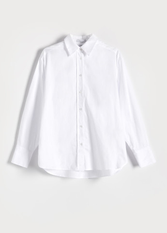Белая кэжуал, классическая рубашка однотонная Reserved