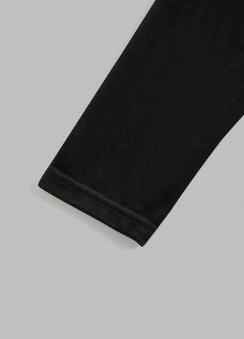 Черное кэжуал платье с открытыми плечами SHEIN однотонное