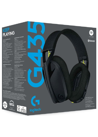 Наушники (981-001050) Logitech G435 Lightspeed Wireless Gaming Headset Black (250308059)