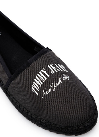 Чёрные эспадрильи Tommy Jeans логотип джут (307091549)