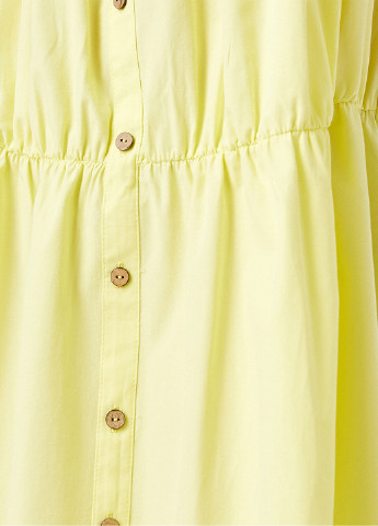 Светло-желтое кэжуал платье а-силуэт KOTON