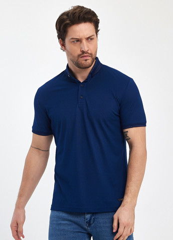 Синяя футболка-поло для мужчин Trend Collection однотонная